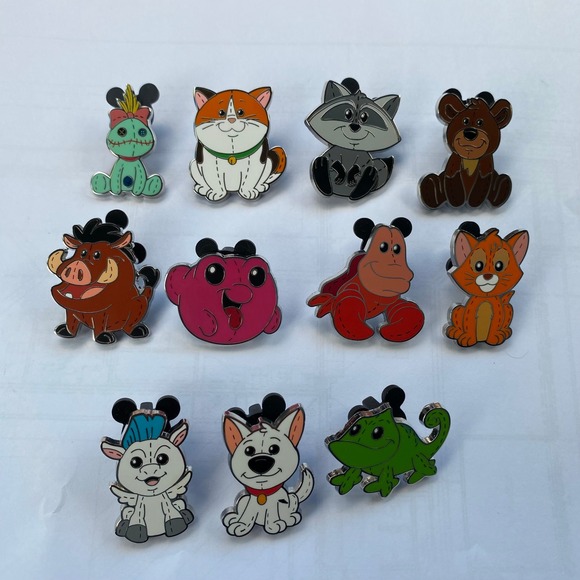 Disney Other - Lot of 11 - Disney Pixie Plush Mystery Pin Set 2024 -